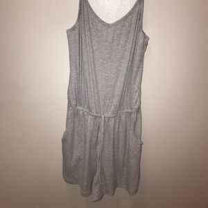 Grey Striped Romper